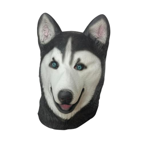 Colcolo Hundekostüm-Maske, Halloween-Latex-Maske, realistische Gruselmaske, Hunde-Cosplay-Requisiten für Cosplay-Neuheiten, Festivals, Kostümpartys, Heiser