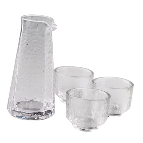 Cabilock 風 清酒ポット 透明ガラス 点 おちょこカップ付き 多用途 酒器 飲み物 収納簡単