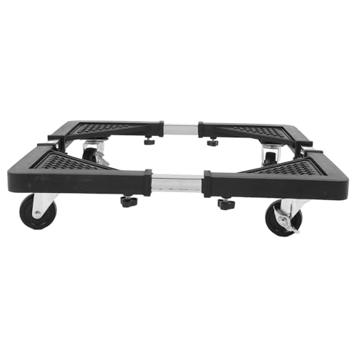 Gatuida ステンレス製洗濯機スタンド台車 ロック付きスイベルホイール付き家電台 冷蔵庫移動用ベース台 キッチン収納補助