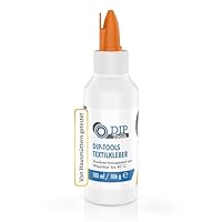 DIP-Tools Textilkleber Stoffkleber waschmaschinenfest 100ml I für Textilien Stoffe Polyester Jeans, Superkleber extra stark, transparent & wasserfest ohne Rückstände, geruchlos ohne Lösungsmittel