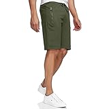 Smith & Solo Sporthose Herren Kurz - Kurze Hosen Herren, Laufshorts Männer Sommer Baumwolle Jogginghose Fitnesshose Sport Sportshorts Bermuda Shorts Hose Trainingshose (L, 7316 - Khaki)