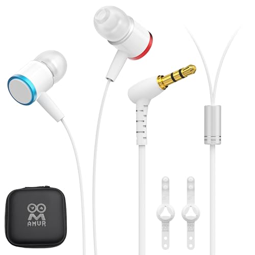 AMVR Noise-Isolating in-Ear Headphones Compatible with Meta Quest 3 - VR Accessories Low Bass Earphones with Custom Silicone Earplugs and Strap Holder | Enhance 360-Degree Surround Sound