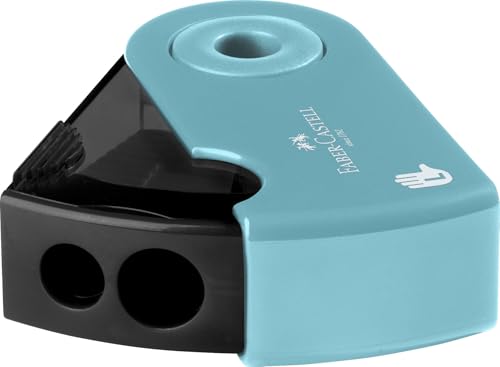 Faber-Castell 182777 Doppelspitzer, Türkis, für Linkshänder