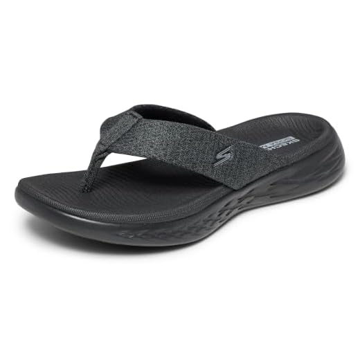 Skechers womens On-the-go 600 - Preferred Flip Flop, Black, 9 US