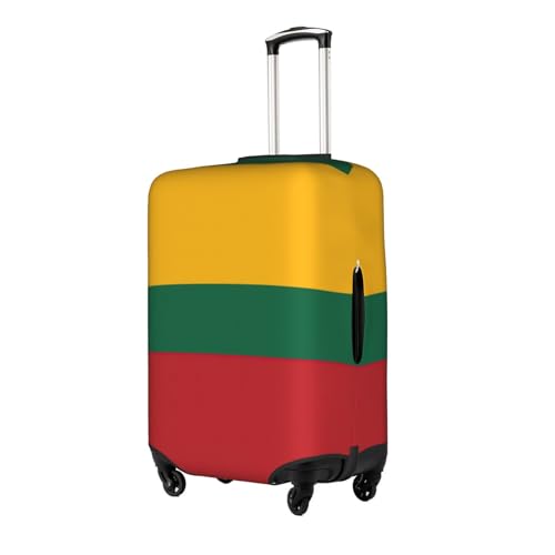 Flag Of Lithuania Print Travel Elastic Suitcase Luggage Baggage Cover Protector, Washable And Anti-Scratch2