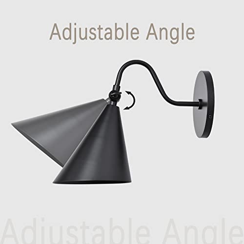 Pirxxiy Modern Wall Light Fixtures With Movable Metal Funnel Shape, Industrial Style Metal Sconces Wall Lighting, Wall Sconce For Bathroom, Living Room, Galleries, Shops #TOP2
