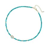Cuentas de Piedras Preciosas Cadena de clavícula Gargantilla Bohemia en Forma de Ojo del Diablo Joyería de Fiesta para Mujer (Azul)
