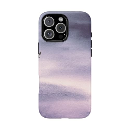 Coque rigide mate iPhone 16 Pro Max oiseau solitaire ciel violet antichoc