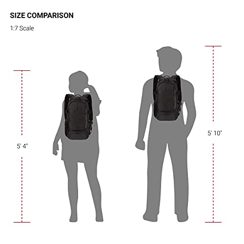 SwissGear 3598 Backpack Narrow Daypack, Black Ballistic, 18-Inch - Image 9