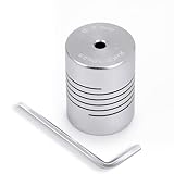 XIKE 1PC 3mm to 6mm Shaft Coupling 25mm Length 19mm Diameter Stepper Motor Coupler Aluminum Alloy Joint Connector for 3D Printer CNC Machine DIY Encoder