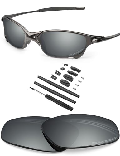 BLAZERBUCK Anti-salt Polarized Replacement Lenses & Sock Kit for Oakley Juliet - Silver Chrome