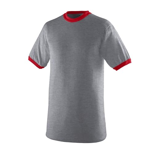Augusta Sportswear Mens Ringer T-Shirt â€“ Soft Jersey Knit Tee with Contrast Collar, Cuffs, and Classic Set-in Sleeves 6M