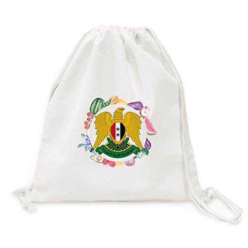 Sac en tissu pliable à sangle protège vos fruits et légumes motif Syrie