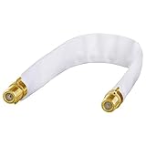 hb-digital 1x SAT Fensterdurchführung flach flexibel vergoldete Kontakte Weiß HQ Verbinder für...