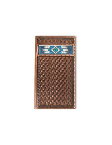 ARIAT Rodeo Southwest Inlay Wallet, Brown