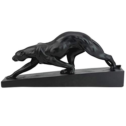 Estatua Panther on the Prowl Art Deco 16 pulgadas negro miniatura 5