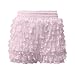 Aniywn Lace Shorts for Women Red Floral Low Rise Y2k Bottoms Soft Mini Short Pants Fashion Comfy Elastic Waist Party Shorts