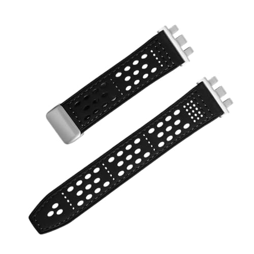 Bracelet montre cuir de vachette et veau d'exception pour Swatch YAS