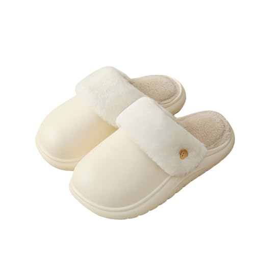 Pantoufles unisexes en peluche pour garder les pieds au chaud tout l'hiver