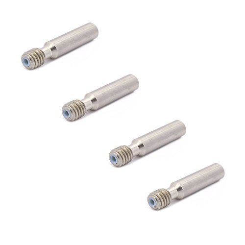 BALITENSEN MK7/8 Extruder Thermal Barrier Heatbreak - M6x30mm PTFE Lined 1.75mm Throat Compatible with CTC Wanhao Makerbot 3D Printer (4 Pack)