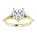 10K Solid Yellow Gold Handmade Engagement Ring, 1 CT Heart Cut Moissanite Diamond Solitaire, Wedding/Bridal Ring Set for Women/Her, Size 3-12 (sterling-silver)