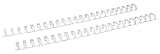  100 RENZ Drahtkamm - Binderücken / 9,5 mm / weiß / 75 Blatt / DIN A4 / Teilung 2:1 / 23 Ringe