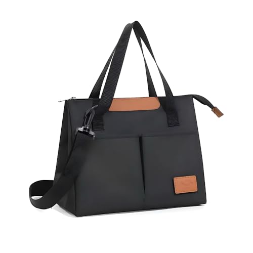 Bolsa Térmica Lancheira Para Marmita Trabalho Academia Escola e Passeios Lancheira Escolar Com Alça De Ombro, PREMIUM (Preto)