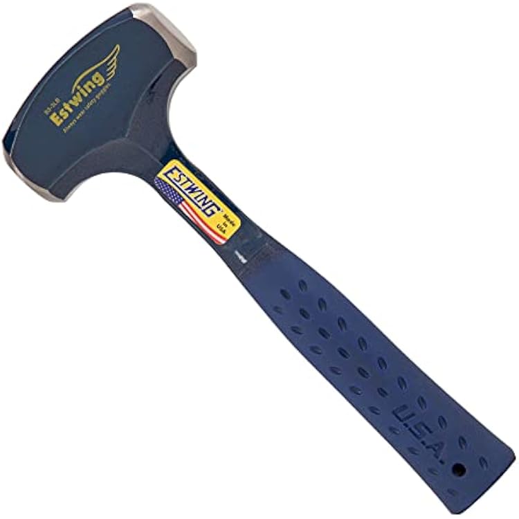 Estwing GP-100 Geologist Paleo Pick and - BL353 Drilling/Crack Hammer - 3-Pound Sledge with Forged Steel Construction & Shock Reduction Grip - B3-3LB