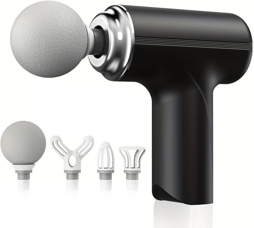 Image of Massage Gun for Deep Tissue, Muscle & Body Pain Relief | Special Body Massager for Pain Relief | Massage Gun for Back Leg & Full Body, Neck, Shoulder, Back, Foot | 4 Specialized Heads For Full Body Pain Relief (ZBlack)