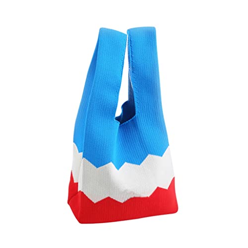 JSEIAJB Women's Handbag Colors Shoulder Bags Knitted Styles Student Casual Large Capacity Reusable Shopping Tote