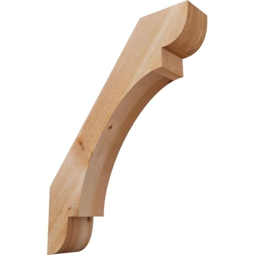 Ekena Millwork BRC06X28X36OLY00RWR 6"W x 28"D x 36"H Olympic Rough Sawn Knee Brace, Western Red Cedar