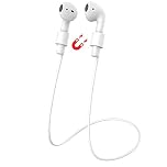 T Tersely Compatible Magnetic Airpods Strap for Airpods Pro, 1 & 2, Silicone Anti-Lost Wire Cable Connector Sports Neckband (White)