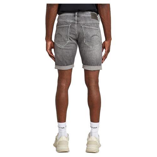 G-Star 3301 Slim Denim Shorts, Pantaloncini Uomo, Blu (Sun Faded Gunmetal D10481-D535-H095), 28 - 2