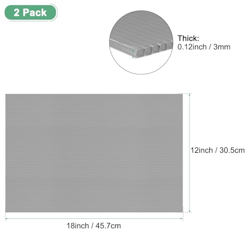 Image of M METERXITY 2-Pack Corrugated Plastic Sheets, 12 Inch x 18 Inch Waterproof Blank Corrugated Poster Board Yard Signs for Garage Sale /Office /Classroom /Party /Lawn Sign Road [3mm Thick, Gray]