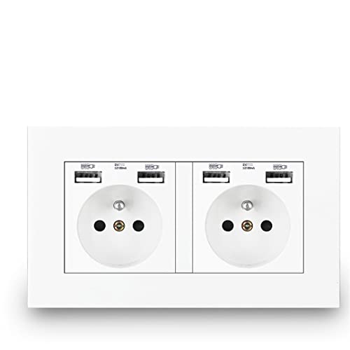 Panneau d'interrupteur avec port de chargeur USB standard français Suwequest