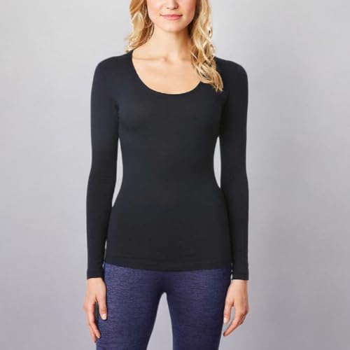 32 Degrees 32Degrees Women's Heat Scoop Neck Thermal Top, Black Large