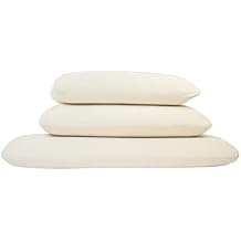 Turmerry Green Natural Bed Pillow - GOLS Certified Organic Rubber Foam Latex Pillows for Sleeping Side, Back, Stomach Sleepers Zippered Organic Cotton Cover - Size Queen - High Loft - Medium