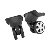 Mocoocouture 1 paio di ruote di ricambio per una facile installazione, incluse viti per valigia bagaglio a mano, spinner portatile, silenzioso, 360 gradi, facile installazione