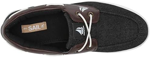 Sail mens Sail Canvas Shoes Sneaker, Black Brown, 10 US | Image 4