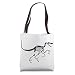 Velociraptor Dinosaur Fossil Skeleton (Black Logo Design) Tote Bag