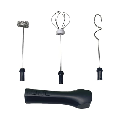 Oxxggkao Batidores de cocina de mano, herramienta de mezcla, agitador de masa eléctrico, apto para batir batir espumador de leche de mano recargable por USB