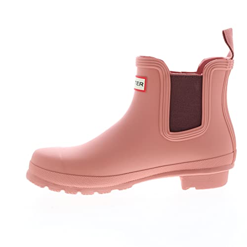 Hunter Original Chelsea Boots For Women - Cushioned Footbed, Waterproof Rubber Construction, And Classic Round Toe Rough Pink 6 M #TOP4
