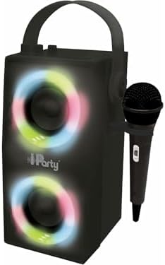 Lexibook i Pparty Hoparlör - Taşınabilir Bluetooth Mikrofon Hoparlörü, Karaoke, Işık Efektleri, Kablosuz, USB, SD Kart, Şarj Edilebilir Pil, Siyah, BTP180BKZ, Tek Boyut — Amazon ürün görseli