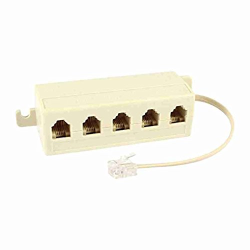 Move & Moving (TM) beige RJ11 6P4 C spina maschio a 5 porte 6P2 C femmina linea telefonica splitter adattatore