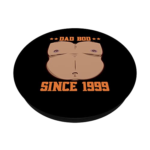 Dad Bod Since 1999 Father's Day Beer Belly PopSockets Swappable PopGrip, Black - Image 2