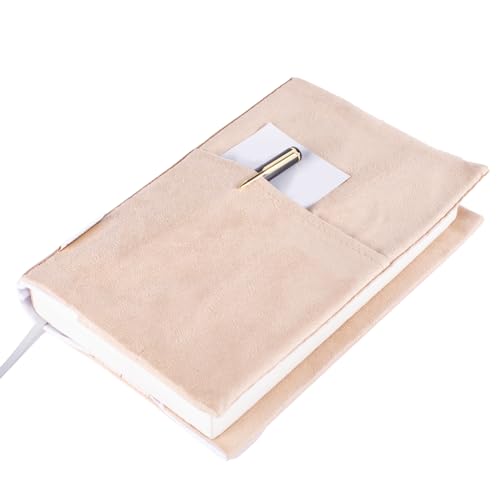 APLUFINE Velvet Book Cover with Pockets for Paperbacks and Bibles
