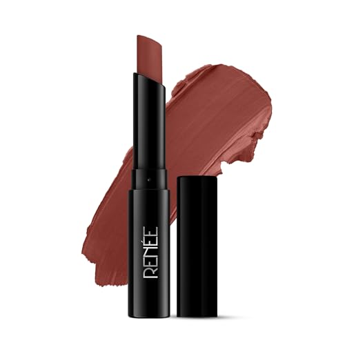 Image of RENEE Very Matte Lipstick - Bare Mocha, Intense Color Pay Off, Full Coverage, Long Lasting & Weightless, Easy Glide Formula With Velvety Finish, Suitable for All Occasion, Ideal For Gifting