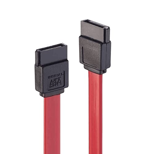CABLEPELADO Cable SATA II | Cable de Datos | SATA II Serial ATA 3.0 Gbit/s | Cable sata plano | Cable de Conexión interno HDD SSD disco duro | Sata conexón recto | Rojo