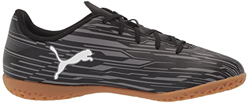Puma Rapido Iii Indoor Training Soccer Shoe, Black White-Castlerock, 5 Us Unisex Big Kid #TOP5
