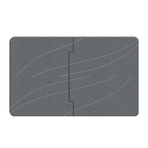 Yallmie Alfombra de Baño de Piedra, 39 * 60cm Alfombra Ducha Piedra Alfombrilla de Diatomeas, Alfombrilla Ducha Piedra Diatomita Absorbente Stone Drying Mat, Secado Rapido Tapete Diatomita para Hogar